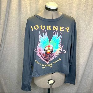 Journey band crop top long sleeve